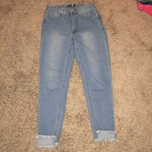 high waisted mom jeans